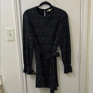 Gianni Bini Black and White Long Sleeve Dress